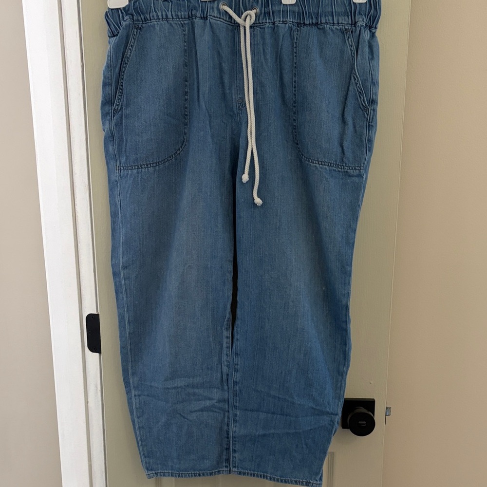 J. Crew Light Blue Jean pants with Drawstring